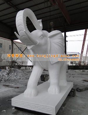 汉白玉大象石雕